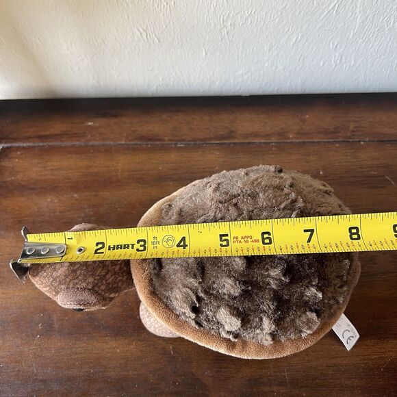 The Petting Zoo Brown Turtle Tortoise 8" Soft Shell Stuffed Plush - Picture 10 of 10